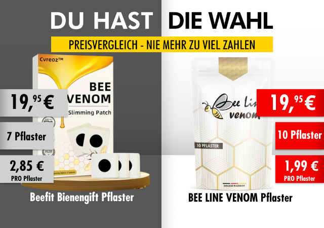 Bee Line Bienengift Pflaster Vergleich